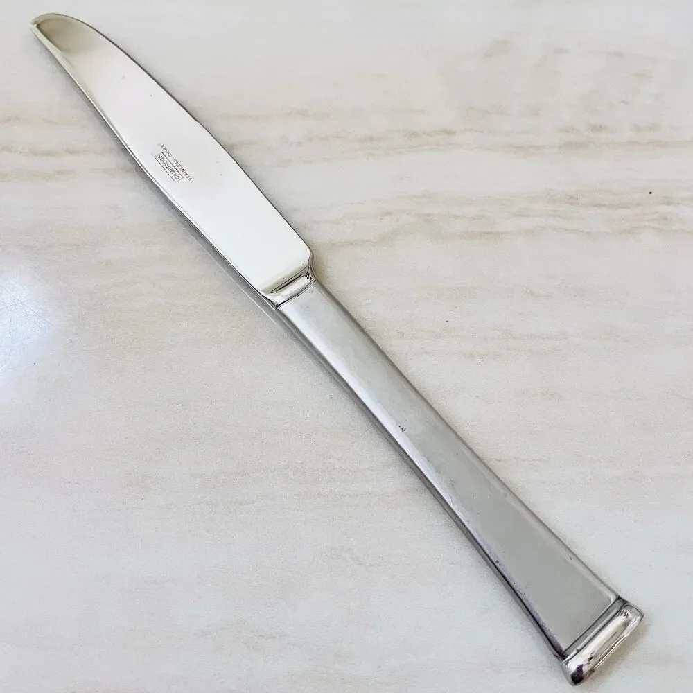 3pc CAMBRIDGE CBS98 Stainless Dinner Knife 9 3/8” Frosted 18/8 Glossy Tip & Bowl
